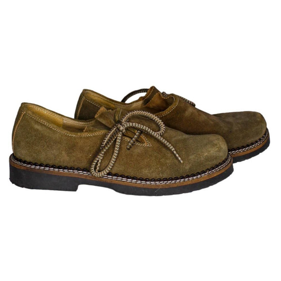 Country Maddox Sally Shoes Lug Sole Oxford Brown Suede Side Tie Size 38 7.5 - Picture 2 of 4